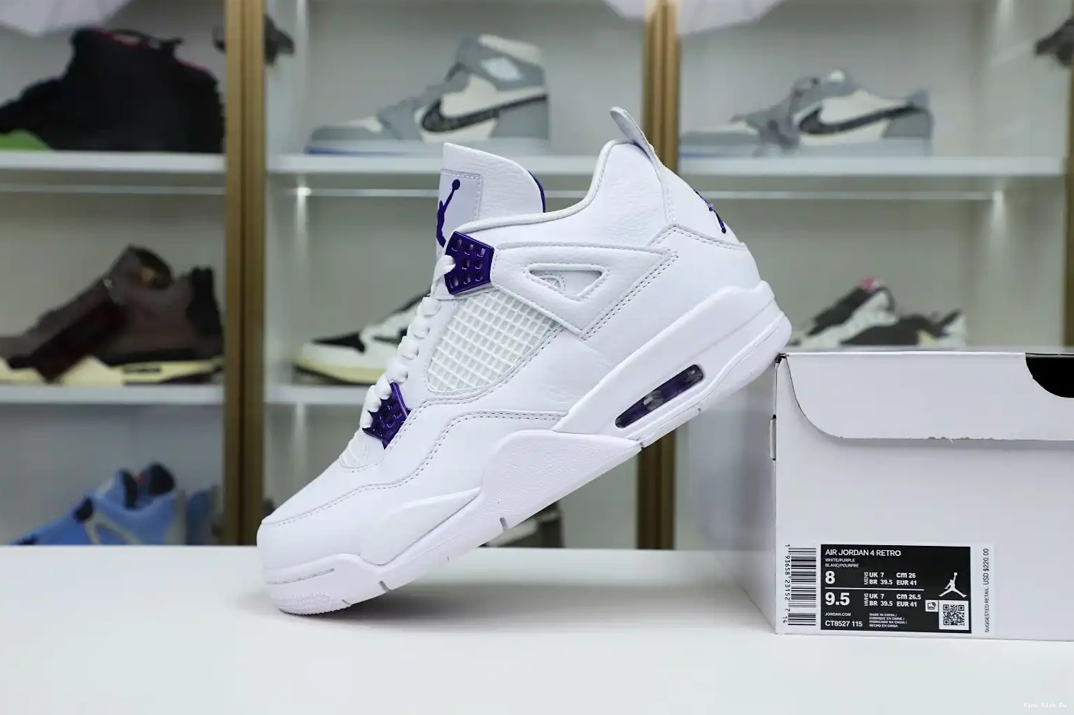 JORDAN AIR METALLIC 4 Kimikick PURPLE 0716